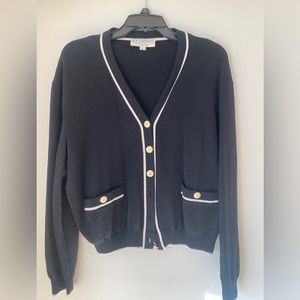 Black St. John Collection Cardigan - GUC - size L